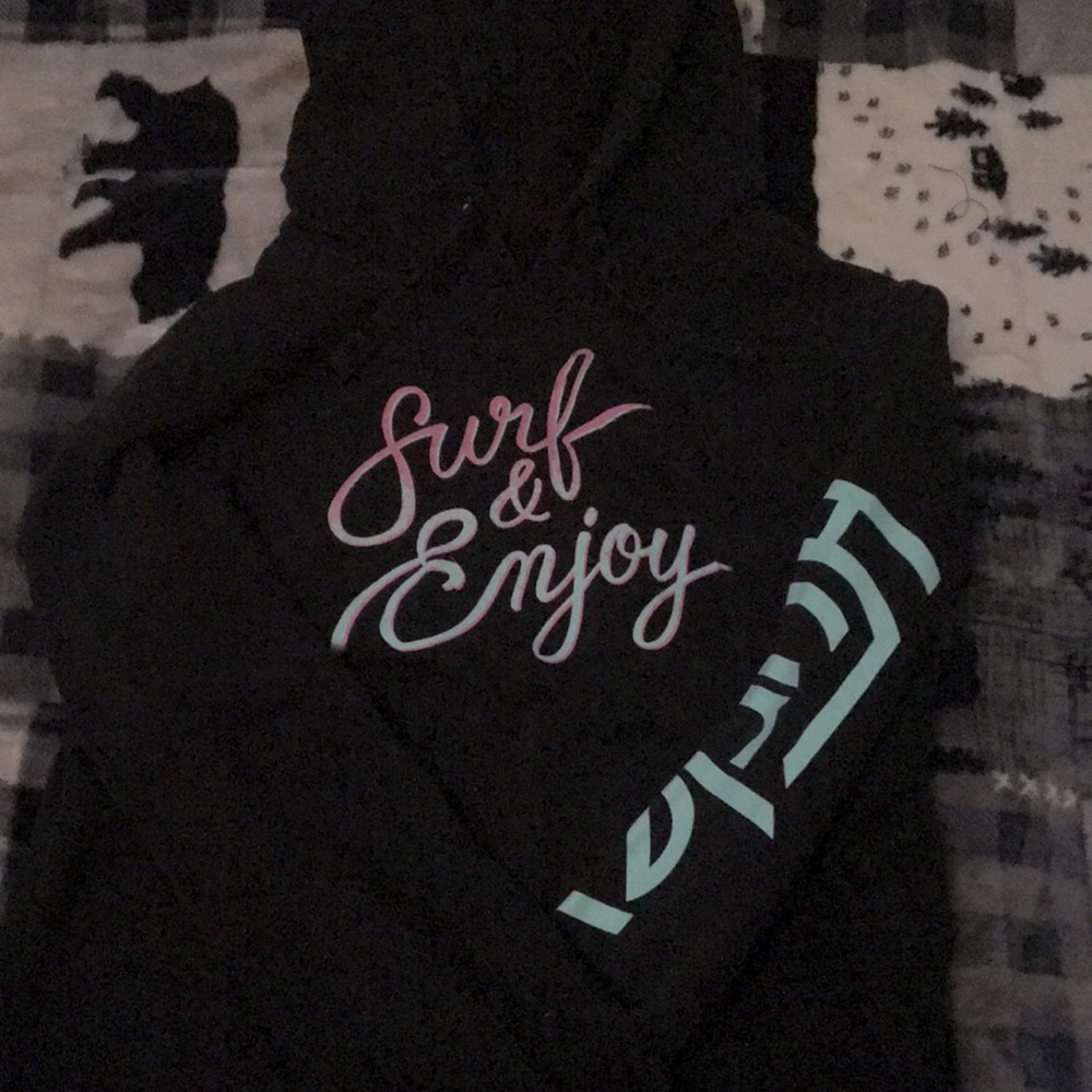 Black Blue and Pink Hurley sweat shirt size Medium